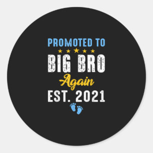Promoted to Big Brother Again 2021 trending Runder Aufkleber