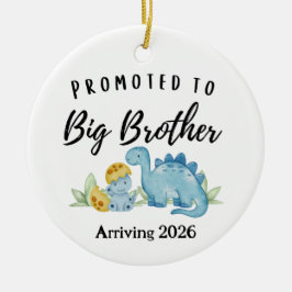 Promoted to Big Brother Dinosaur Keramik Ornament
