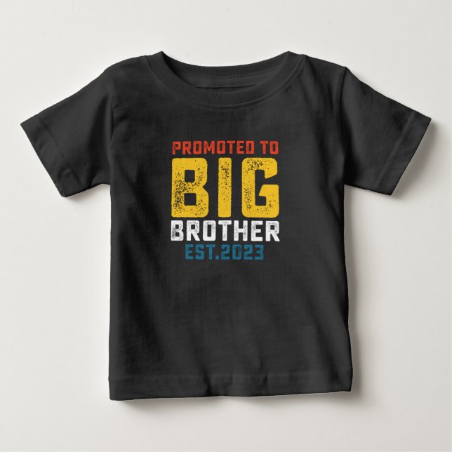 Promoted To Big Brother Est 2023 Baby T-shirt (Vorderseite)