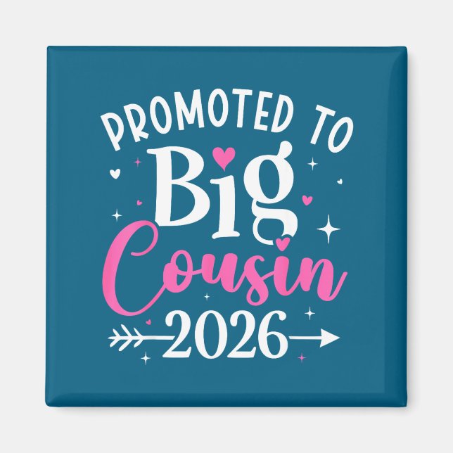 Promoted To Big Cousin 2026 Cousin Baby Announceme Magnet (Vorne)