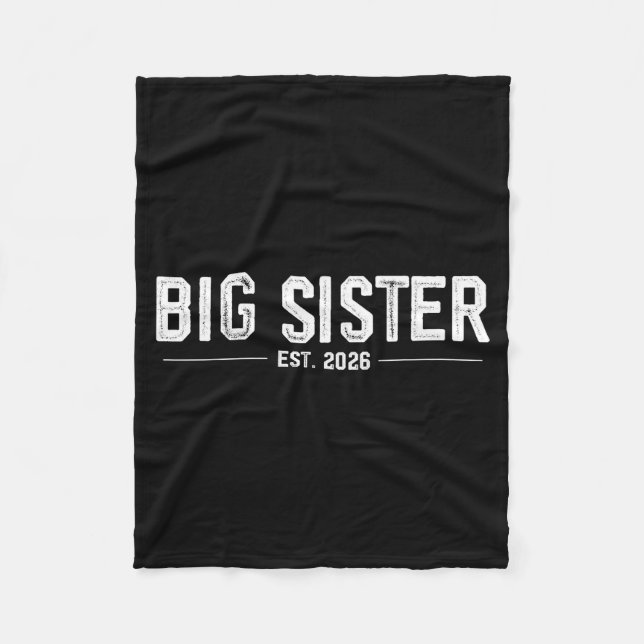 Promoted To Big Sister Est. 2026 Soon To Be Sister Fleecedecke (Vorderseite)