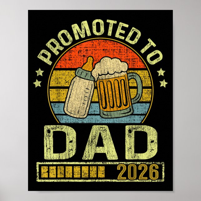 Promoted To Dad 2026 Expecting Baby Funny Soon To  Poster (Vorne)