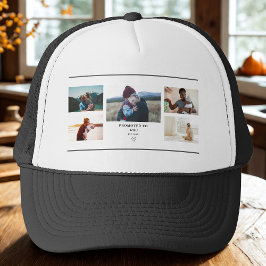 Promoted to Dad Photo Collage – Personalized  Truckerkappe