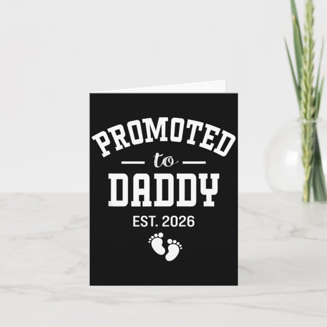 Promoted To Daddy 2026 First Time Dad Men  Karte (Vorderseite)