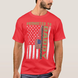 Promoted To Daddy American Flag Camo TShirt Father