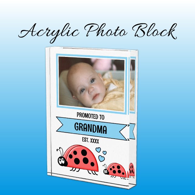 Promoted to grandma ladybugs blue fotoblock (Von Creator hochgeladen)