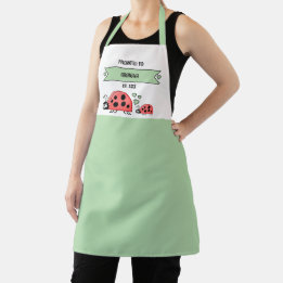 Promoted to grandma ladybugs green schürze