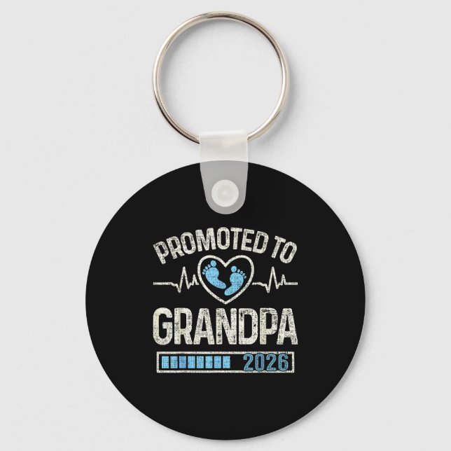 Promoted To Grandpa 2026 Expecting Baby Soon To Be Schlüsselanhänger (Vorderseite)