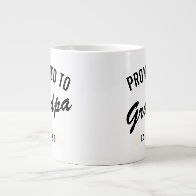 Promoted to Grandpa Est. 2026 Jumbo-Tasse (Vorderseite)