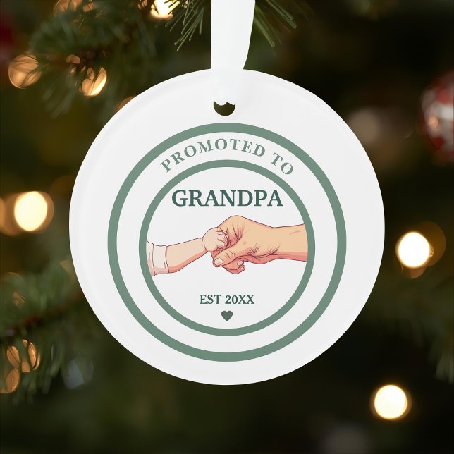 Promoted to Grandpa Est. 20XX Ornament (Von Creator hochgeladen)