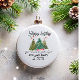 Promoted to Grandparents Christmas tree Ornament Aus Glas