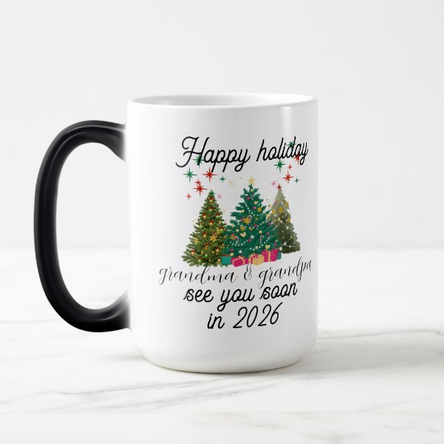 Promoted to Grandparents Christmas tree  Verwandlungstasse (Links)