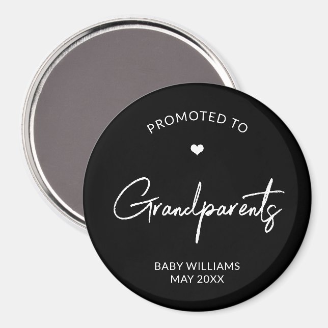 Promoted to Grandparents Pregnancy Announcement Magnet (Vorderseite/Rückseite)
