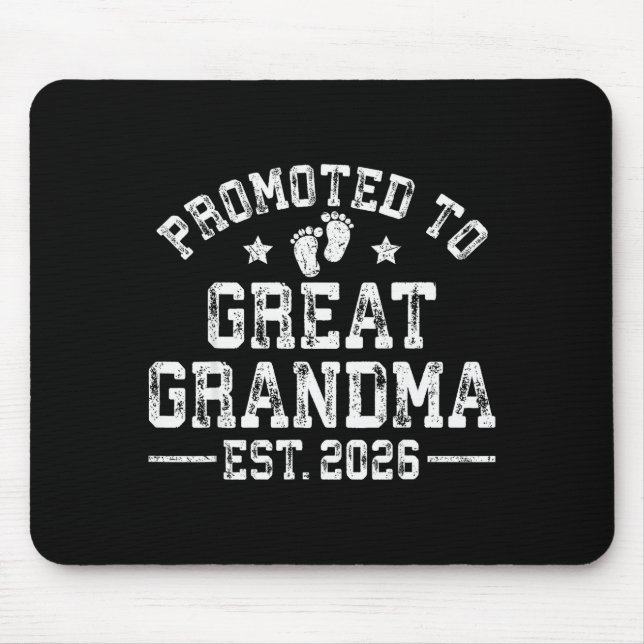 Promoted To Great Grandma Est 2026 First Time New  Mousepad (Vorne)