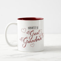 Promoted to Great Grandma faux sparkle baby photo