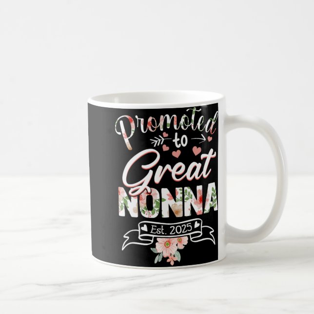 Promoted To Great Nonna Est 2025 First Time New Gr Kaffeetasse (Rechts)