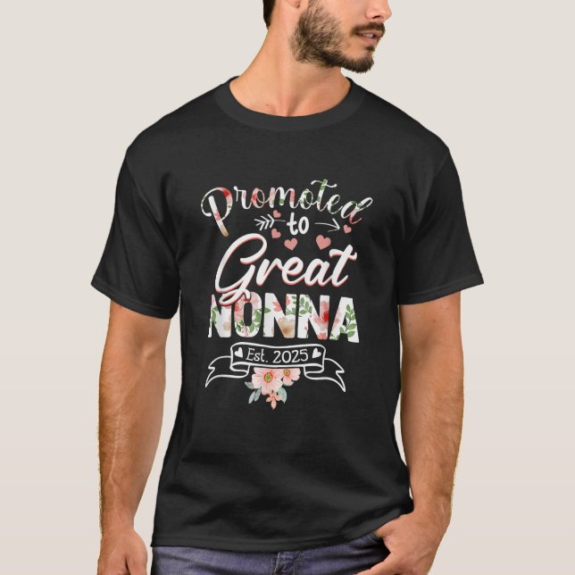 Promoted to Great Nonna Est 2025 First Time New Gr T-Shirt (Vorderseite)