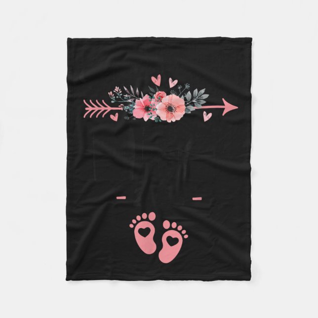 Promoted To Mimi Est 2026 Floral  Fleecedecke (Vorderseite)