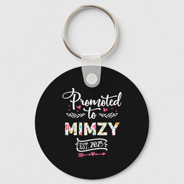 Promoted To Mimzy 2025 Cute Pregnancy Announcement Schlüsselanhänger (Vorderseite)