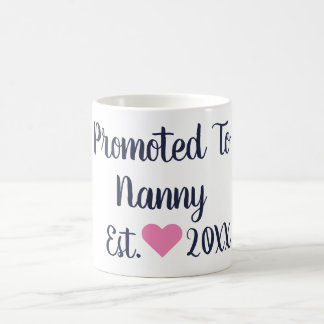 Promoted To Nanny Navy & Pink Mug Kaffeetasse