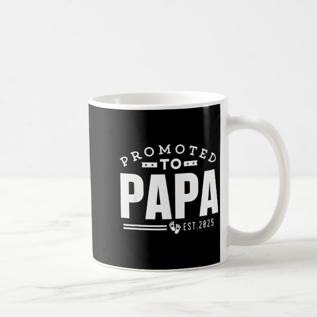 Promoted To Papa 2025 New 1st First Time Papa Dad  Kaffeetasse (Rechts)