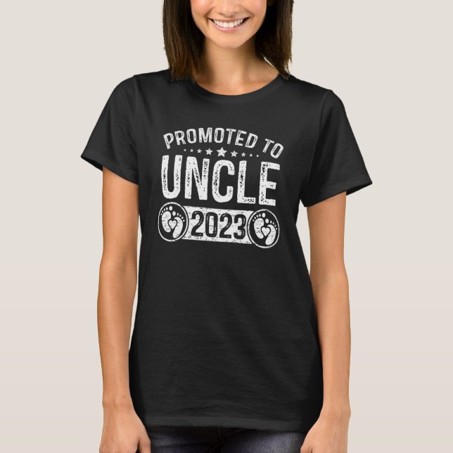 Promoted To Uncle 2023 Soon To Be Uncle Baby Pregn T-Shirt (Vorderseite)