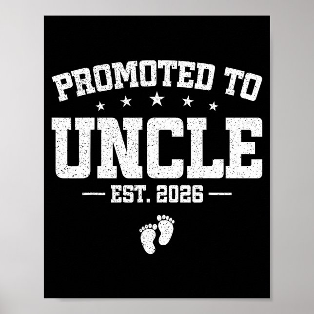 Promoted To Uncle 2026 Soon To Be Uncle Fathers Da Poster (Vorne)