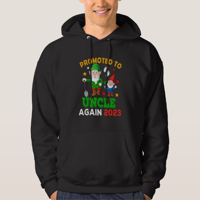 Promoted To Uncle Again 2023 Two Funny Gnomes Preg Hoodie (Vorderseite)