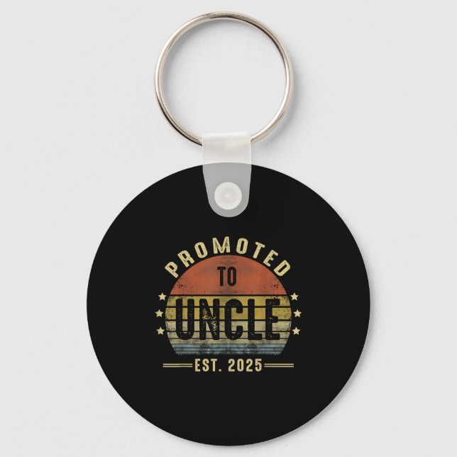 Promoted To Uncle Est 2025 New Uncle Fathers Day F Schlüsselanhänger (Vorderseite)