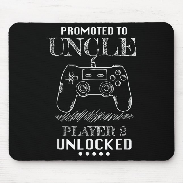 Promoted To Uncle Player 2 Unlock Shirt New Uncle  Mousepad (Vorne)