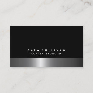 Promoteur de concert Bold Dark Chrome Carte de vis