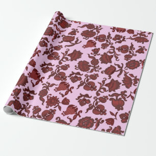 Promotion Blumen Boho Chic Floral Boho Mädchen Geschenkpapier