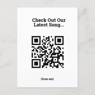 Promotion de la chanson - QR Code Design Carte pos