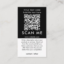 Promotion Scan Me QR Code Schwarzweiß