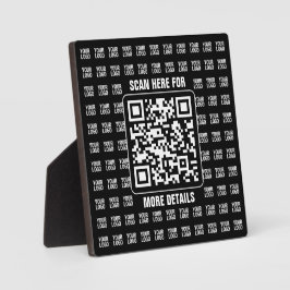 Promotional QR code (editable) plus Logo Pattern Fotoplatte