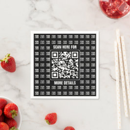 Promotional QR code (editable) plus Logo Pattern Serviette