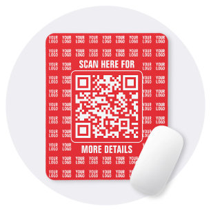 Promotionaler QR-Code (editierbar) mit Logo-Muster Mousepad