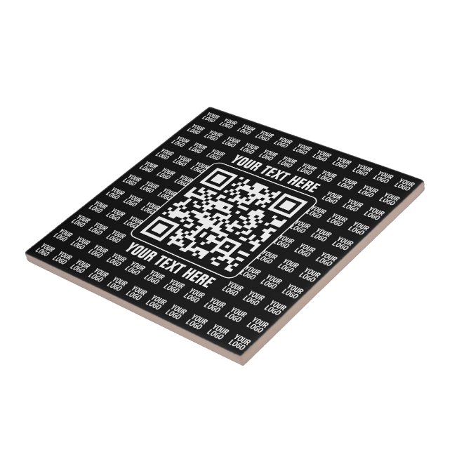Promotionaler QR-Code (editierbar) plus Logo-Muste Fliese (Seite)