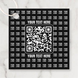 Promotionaler QR-Code (editierbar) plus Logo-Muste Geschenkanhänger
