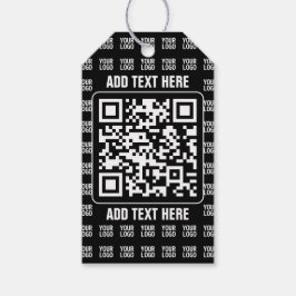 Promotionaler QR-Code (editierbar) plus Logo-Muste Geschenkanhänger