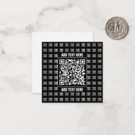 Promotionaler QR-Code (editierbar) plus Logo-Muste Mitteilungskarte