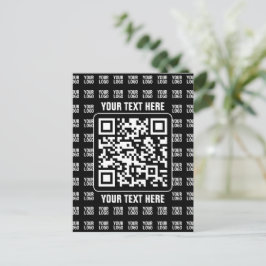 Promotionaler QR-Code (editierbar) plus Logo-Muste Postkarte