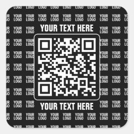 Promotionaler QR-Code (editierbar) plus Logo-Muste Quadratischer Aufkleber