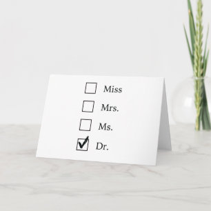 Promotionsgeschenke für Frauen Karte