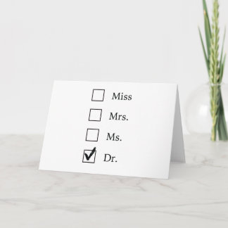 Promotionsgeschenke für Frauen Karte