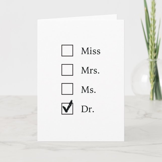 Promotionsgeschenke für Frauen Karte (Vorderseite)