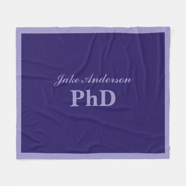 Promotionsname für Doktortitel Fleecedecke (Vorderseite (Horizontal))