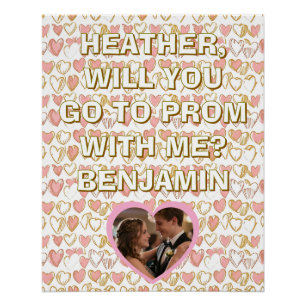 Promposal Geh mit mir zum Abschlussball Frage Fo Poster