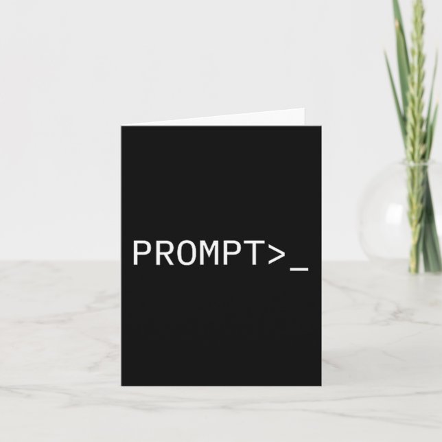 Prompt Coder Gift For Ai Prompt Engineer &amp; Hac Karte (Vorderseite)