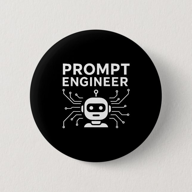Prompt Engineer Apparel Funny Ai Tech Humor Gift  Button (Vorderseite)